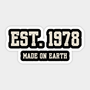 1978 Birthday Vintage Varsity Sticker